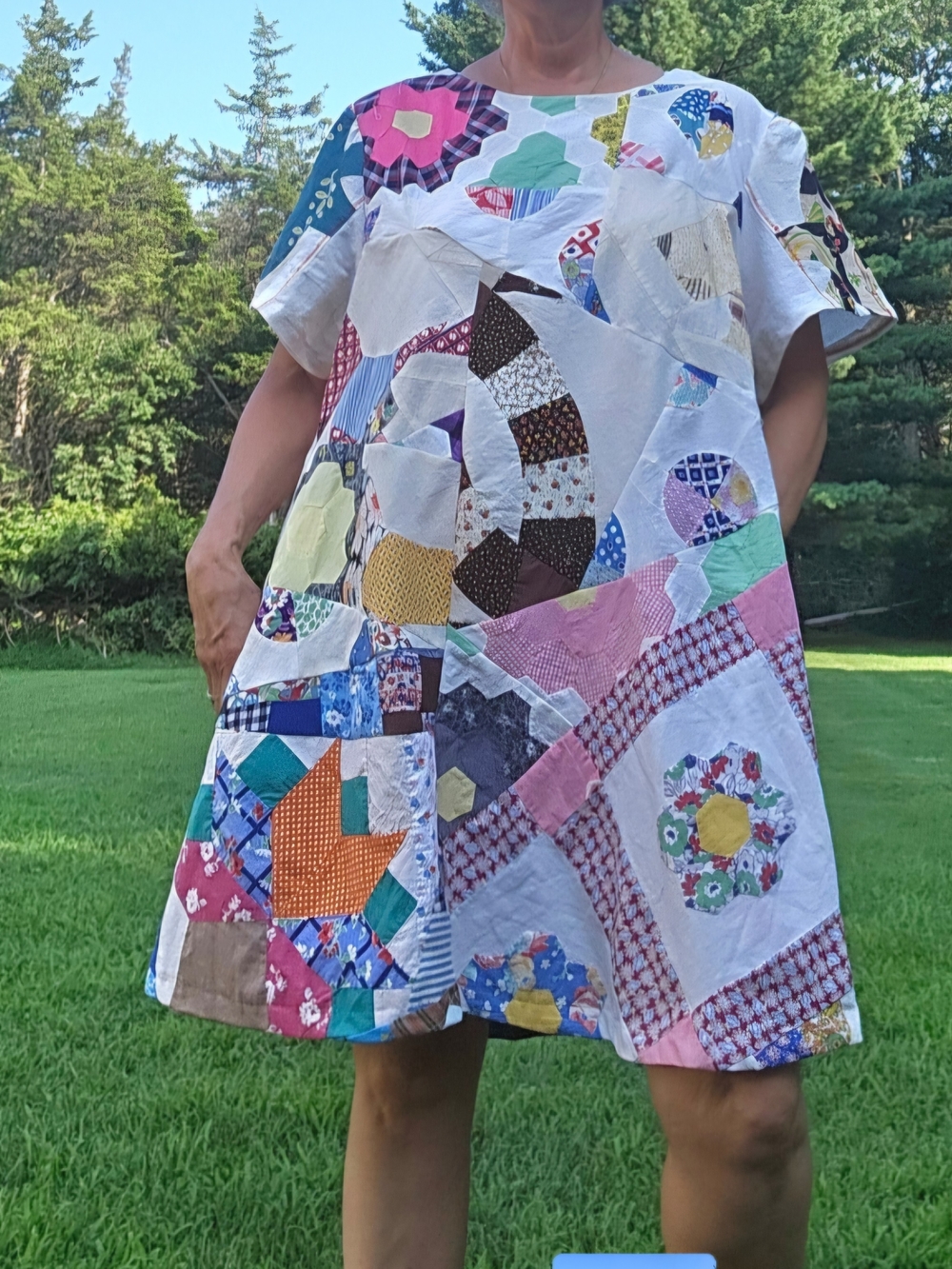 One of a kind dress made from the leftover pieces. - Picture 1 of 2